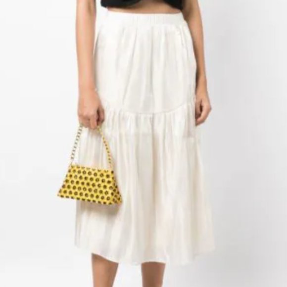 Midi white skirt - Picture 1 of 3